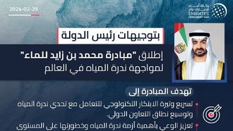 خطوة جديدة لدولة الإمارات العربية المتحدة لمكافحة ندرة المياه