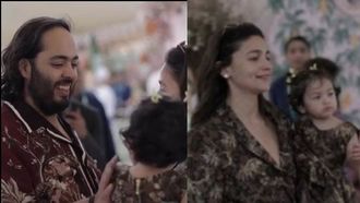 Alia And Raha's Cute Moment At Ambani Gala