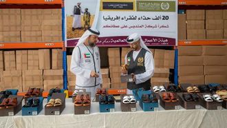 التبرع بالأحذية بقيمة 7 ملايين درهم إماراتي لمساعدة فقراء أفريقيا