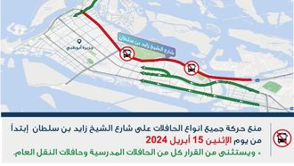 Bus Traffic Ban On Sheikh Zayed St.