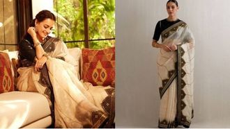 Get Dia's Elegant Saree Look