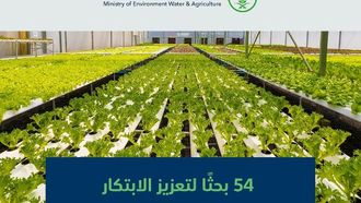 54 مشروعاً بحثياً يعزز الزراعة السعودية