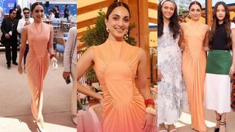Kiara Advani Stuns In Classy Orange Draped Gown At Cannes 2024