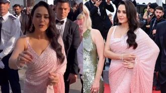 Preity Zinta Dazzles In Saree At Cannes 2024