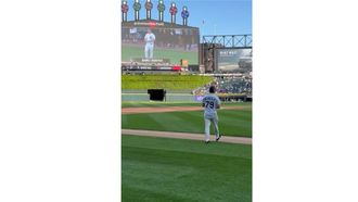 Daniel Neiditch's 5th MLB First Pitch In Chicago