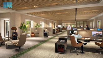 بدء بناء المكاتب في ساحة الدرعية