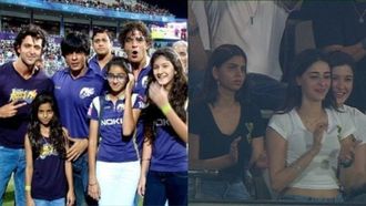 KKR Victory: Suhana & Ananya Celebrate