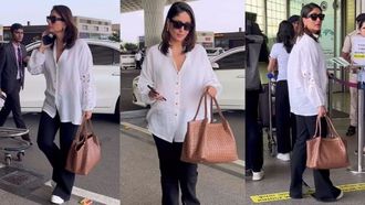 Kareena's Chic Airport Look With Luxury Bag