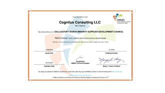 Cognitus Earns Minority Business Cert