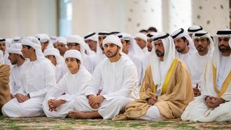 Eid Prayers At Grand Mosque With UAE Royalty