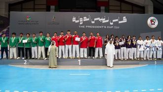 الشارقة يفوز بكأس رئيس الدولة للكاراتيه