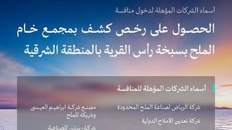 المنافسين على ترخيص خام الملح