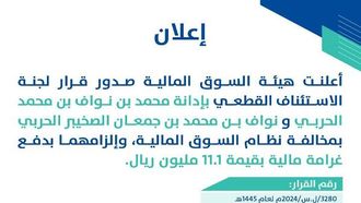 غرامات التلاعب بالأسهم في السعودية