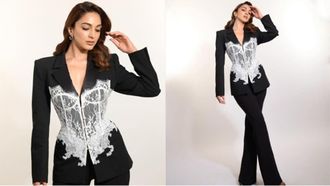 Kiara Advani's Chic Lace Corset Look