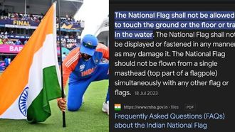Rohit Sharma's Flag Controversy