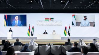 توقيع الاتفاقية الاقتصادية بين الإمارات وموريشيوس