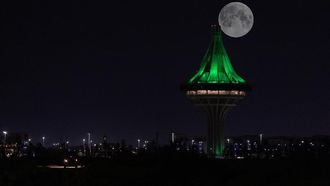 Blue Moon Supermoon Lights Up Sky