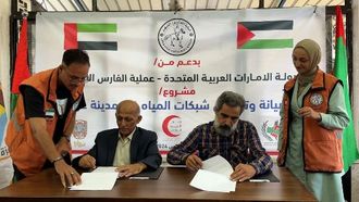 الإمارات تساعد في حل أزمة المياه في غزة