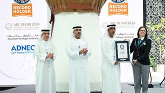 World Record Falcon Hood At ADIHEX