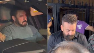 Salman Khan And Sanjay Dutt At Baba Siddique's Hospital