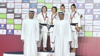 الإمارات تحصد الميدالية الذهبية في بطولة أبوظبي للجودو