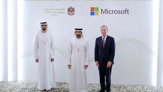 Hamdan Bin Mohammed Meets Microsoft President
