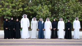 Hazza Bin Zayed Meets ECSSR Delegation
