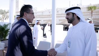 حمدان بن محمد يلتقي رئيس مجلس إدارة مجموعة علي بابا