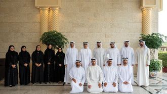 Hazza Bin Zayed Meets Youth Delegation