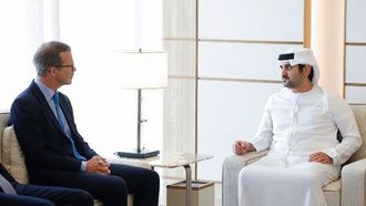 مكتوم بن محمد يلتقي رئيس مجلس إدارة مؤسسة ليختنشتاين