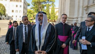 Crown Prince Attends Pope Francis's Funeral