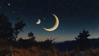 Triple Conjunction Of Venus, Saturn, And Moon