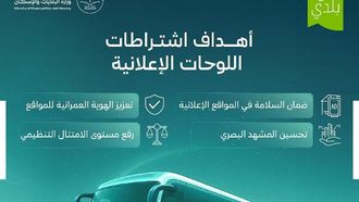 لائحة جديدة للوحات الإعلانية في المدن السعودية