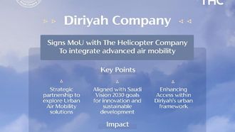 Diriyah And THC Partner For Air Mobility