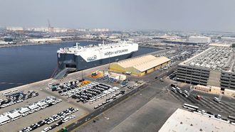 Largest Green Vehicle Carrier Arrives At Jebel Ali