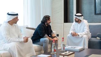 حمدان بن محمد يلتقي مؤسس شركة كولوسال بيوساينسز