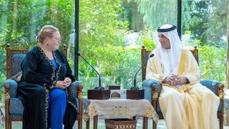 Saud Bin Saqr Meets Finland~~s Ambassador
