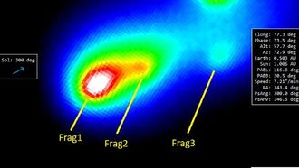 انقسام المذنب أطلس إلى ثلاث أنوية