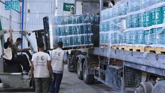 مساعدات غذائية مقدمة من مركز الملك سلمان للإغاثة والأعمال الإنسانية إلى قطاع غزة