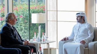 Maktoum Bin Mohammed Meets Deutsche Bank Chairman