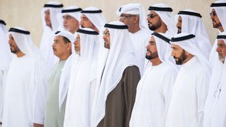 UAE President Raises Flag On Flag Day