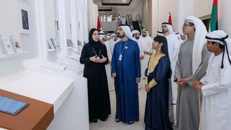 Mohammed Bin Rashid Visits UAE Statistics Mural