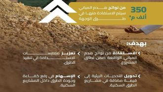 إعادة تدوير مخلفات البناء لطرق الرياض