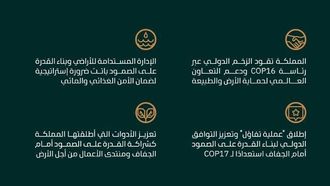 مؤتمر الأطراف السادس عشر يؤكد الالتزام بمكافحة التصحر