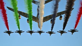 Etihad Airways Flypast At Abu Dhabi Grand Prix