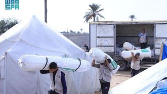 KSrelief Delivers Shelter Aid In Gaza