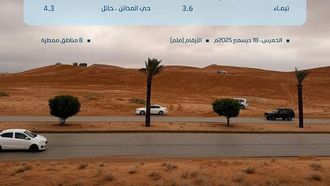 بريدة تشهد هطول أمطار يصل إلى 22.4 ملم