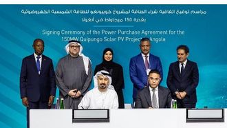 وقّعت شركة مصدر اتفاقية شراء الطاقة لمحطة كويبونغو بقدرة 150 ميغاواط