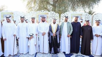 شيوخ رأس الخيمة يحضرون حفل زفاف صقر القاسمي