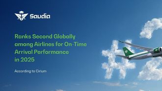 Saudia Second In 2025 On-Time Ranking